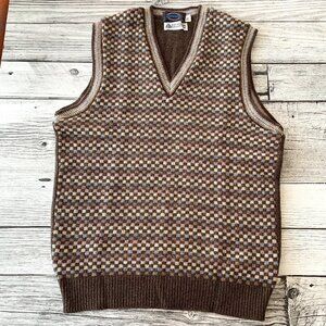 Vintage 90s Jantzen Wool Knit V-Neck Cardigan Sweater Vest Large Tall New